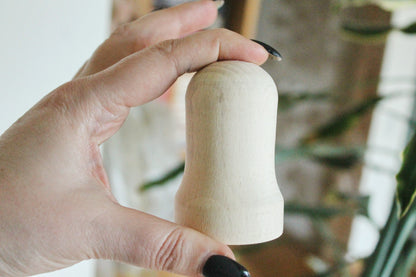 Wooden Bell 75 mm - 3 inches - unfinished wooden bell - without tongue - Christmas bell - wooden eco friendly toy