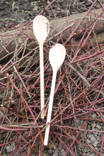 Load image into Gallery viewer, Set of 2 handmade wooden spoons - 13.4 inches - natural eco friendly - made of beech wood
