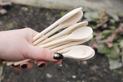 Set of 2 handmade wooden spoons - 6.3 inches - natural eco friendly - made of beech wood