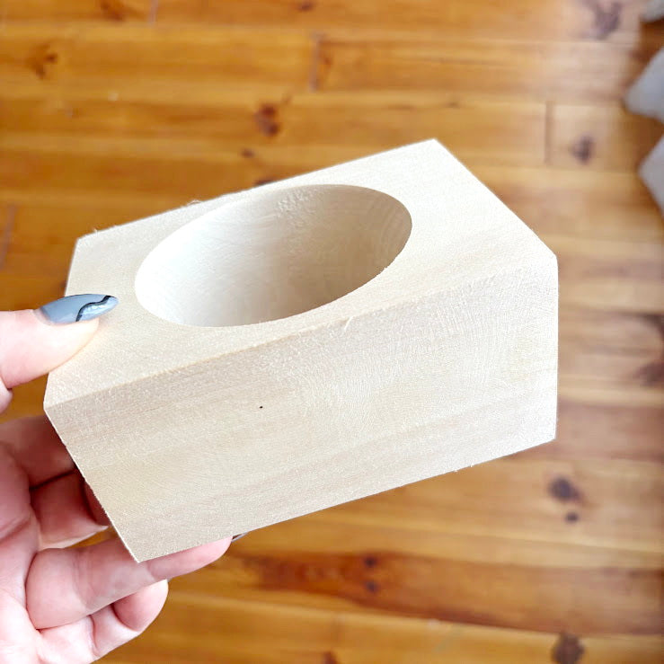 Chunky Brick Wood Bracelet Blank, Huge Square Linden Bangle for DIY Crafts, Large Geometric Wood Jewelry Supply. Opening - 68mm/75mm