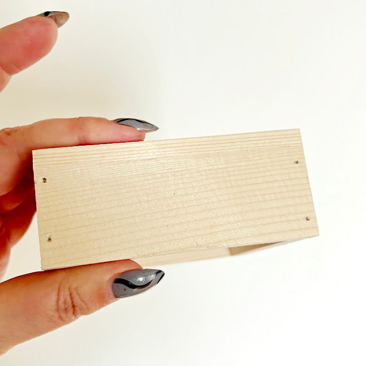 Unfinished Wooden Box 4x4 Inch, Blank Square Wood Box for Crafts, Small Spruce Wood Storage Box, DIY Craft Supply