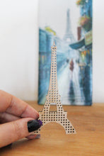 Load image into Gallery viewer, Eiffel Tower - cross stitch blank - 103 mm - 4 inch - blank Wood for Needlecraft - wooden cross stitch blank
