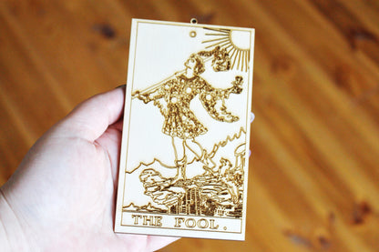 Wooden Tarot ornaments - 5x3 inches - laser cut TAROT cards - made of plywood (all deck soon with time)