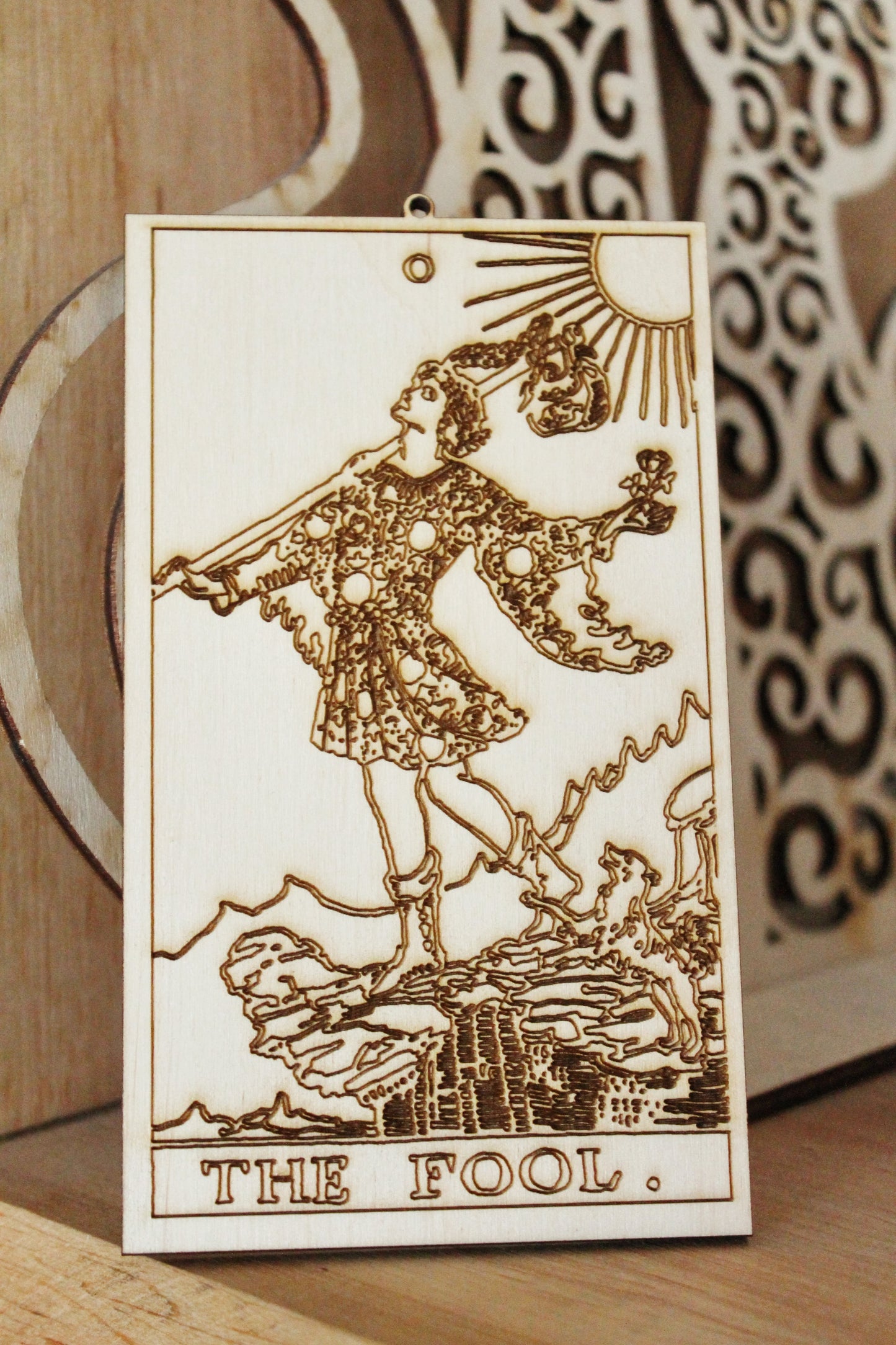 Wooden Tarot ornaments - 5x3 inches - laser cut TAROT cards - made of plywood (all deck soon with time)