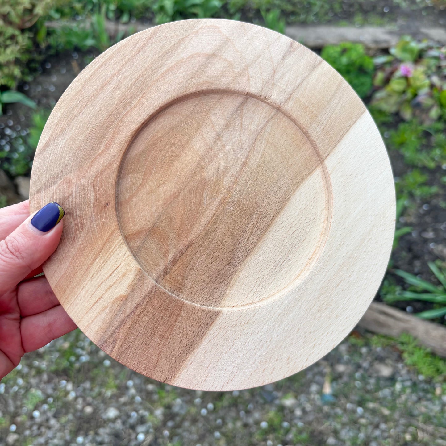 Round Wooden Cheese Board 7.9 inches, Alder Wood Serving Plate, Rustic Kitchen Tray, Unfinished Natural Wood Charcuterie Board Gift