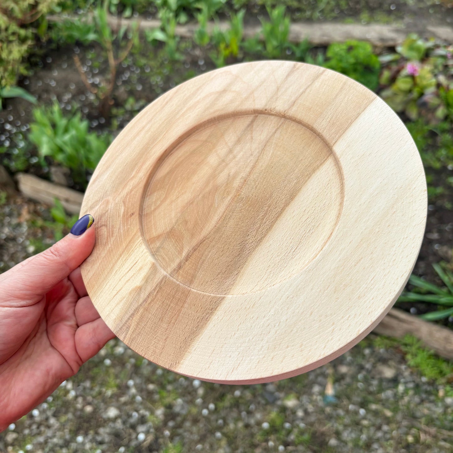 Round Wooden Cheese Board 7.9 inches, Alder Wood Serving Plate, Rustic Kitchen Tray, Unfinished Natural Wood Charcuterie Board Gift
