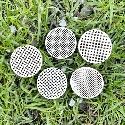 Round Cross Stitch Pendant Blank 50 mm/2 inch Wooden Embroidery Base Birch Plywood Circle for Jewelry Making Craft Supplies Bulk Set