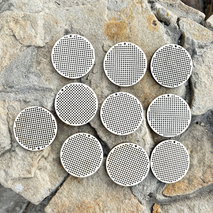Round Cross Stitch Pendant Blank 50 mm/2 inch Wooden Embroidery Base Birch Plywood Circle for Jewelry Making Craft Supplies Bulk Set