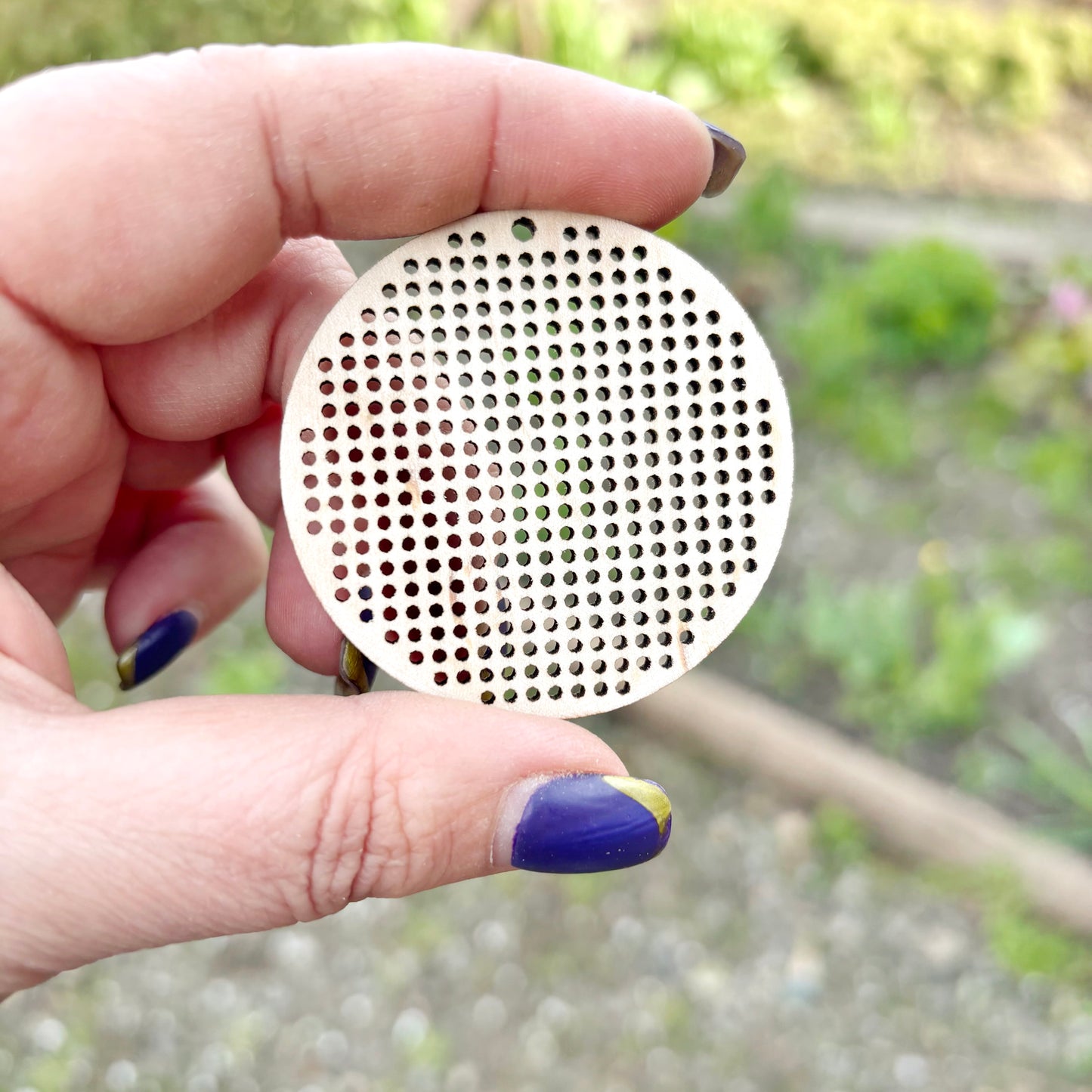 Round Cross Stitch Pendant Blank 50 mm/2 inch Wooden Embroidery Base Birch Plywood Circle for Jewelry Making Craft Supplies Bulk Set
