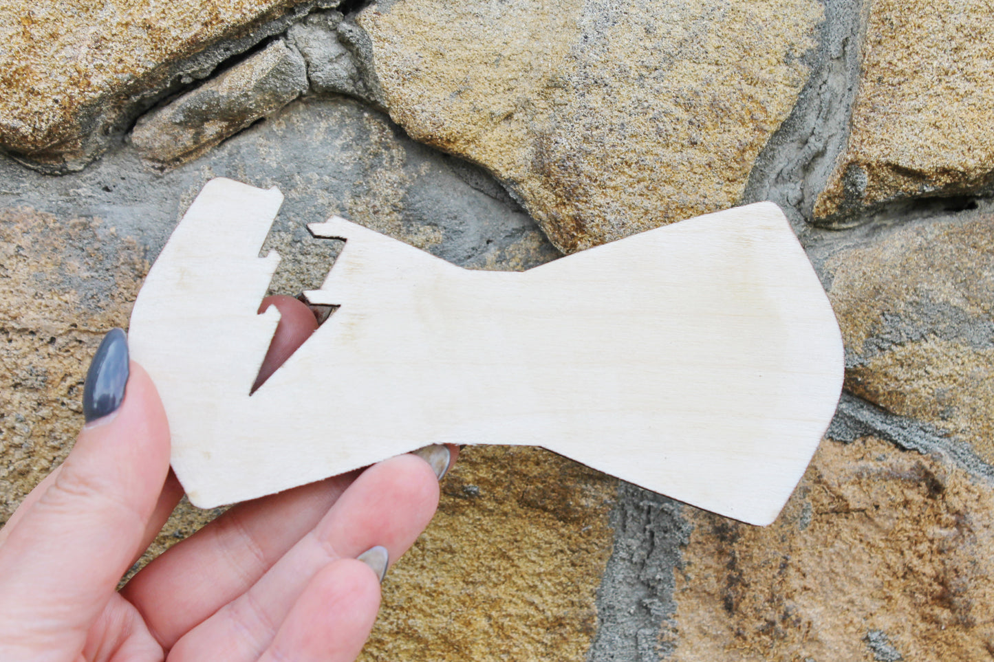 Unfinished laser cut plywood bow-ties - natural - eco friendly