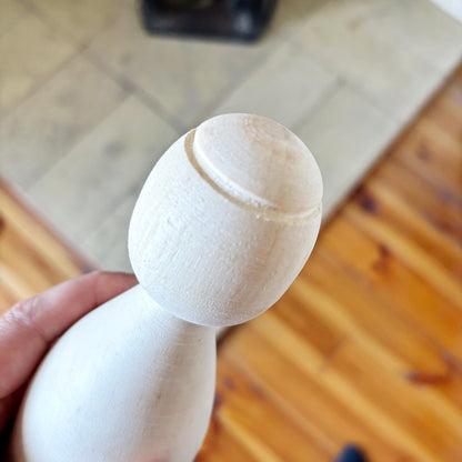 Large Unfinished Wooden Doll Figure, Beech Wood Peg Doll Body, Waldorf Craft Blank, DIY Painting Decor, 205mm - 8.1 inches