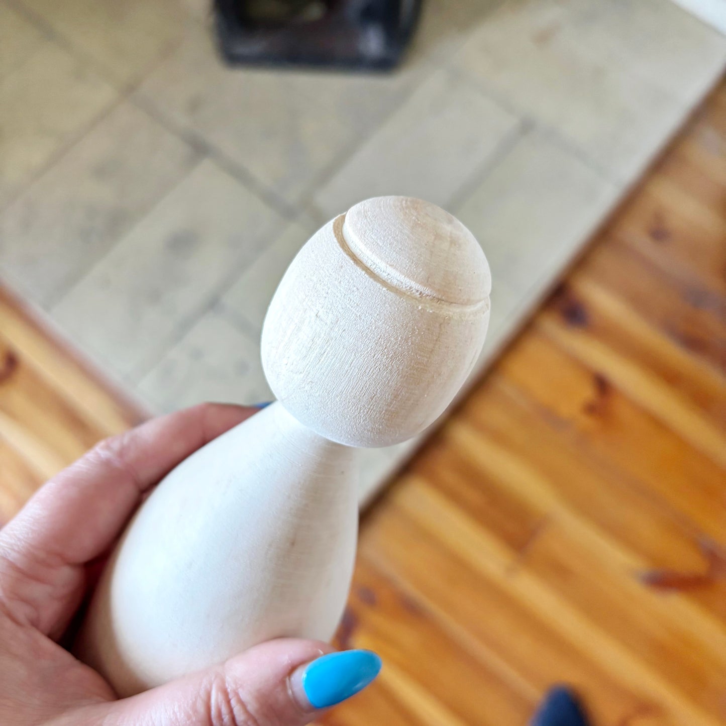 Large Unfinished Wooden Doll Figure, Beech Wood Peg Doll Body, Waldorf Craft Blank, DIY Painting Decor, 205mm - 8.1 inches
