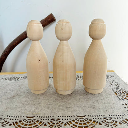 Large Unfinished Wooden Doll Figure, Beech Wood Peg Doll Body, Waldorf Craft Blank, DIY Painting Decor, 205mm - 8.1 inches