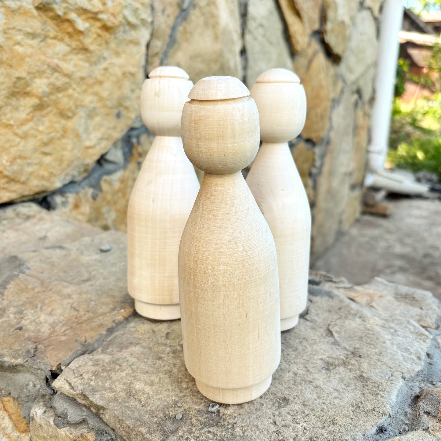 Large Unfinished Wooden Doll Figure, Beech Wood Peg Doll Body, Waldorf Craft Blank, DIY Painting Decor, 205mm - 8.1 inches