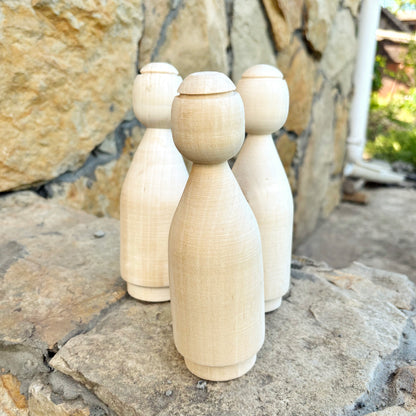Large Unfinished Wooden Doll Figure, Beech Wood Peg Doll Body, Waldorf Craft Blank, DIY Painting Decor, 205mm - 8.1 inches
