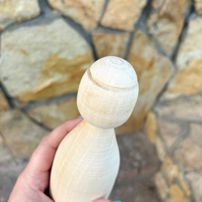 Large Unfinished Wooden Doll Figure, Beech Wood Peg Doll Body, Waldorf Craft Blank, DIY Painting Decor, 205mm - 8.1 inches