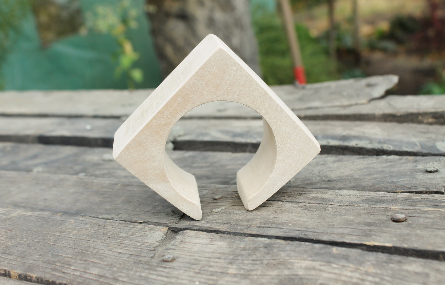 40 mm Wooden cuff  unfinished square with break - natural eco friendly