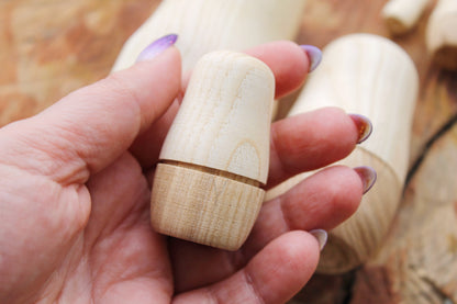 Wooden nesting doll - 5 in 1 Unfinished matryoshka, matrioshka - 127 mm - 5 inches - natural eco friendly - made of ash wood