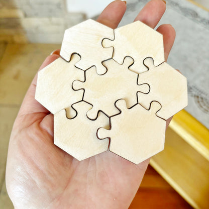 Wooden Flower Puzzle Blank, Unfinished DIY Guest Book, Laser Cut Birch Plywood Puzzle, Paintable Craft Blank, Wedding Decor
