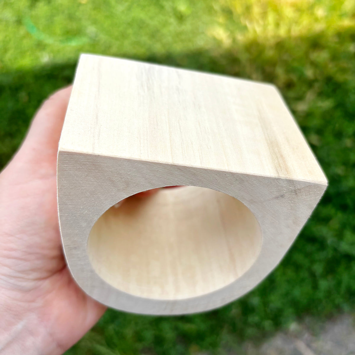 Unfinished Wooden Bangle Bracelet, Wide Linden Wood Cuff, DIY Paintable Bracelet Blank, Wood Jewelry Base for Decoupage