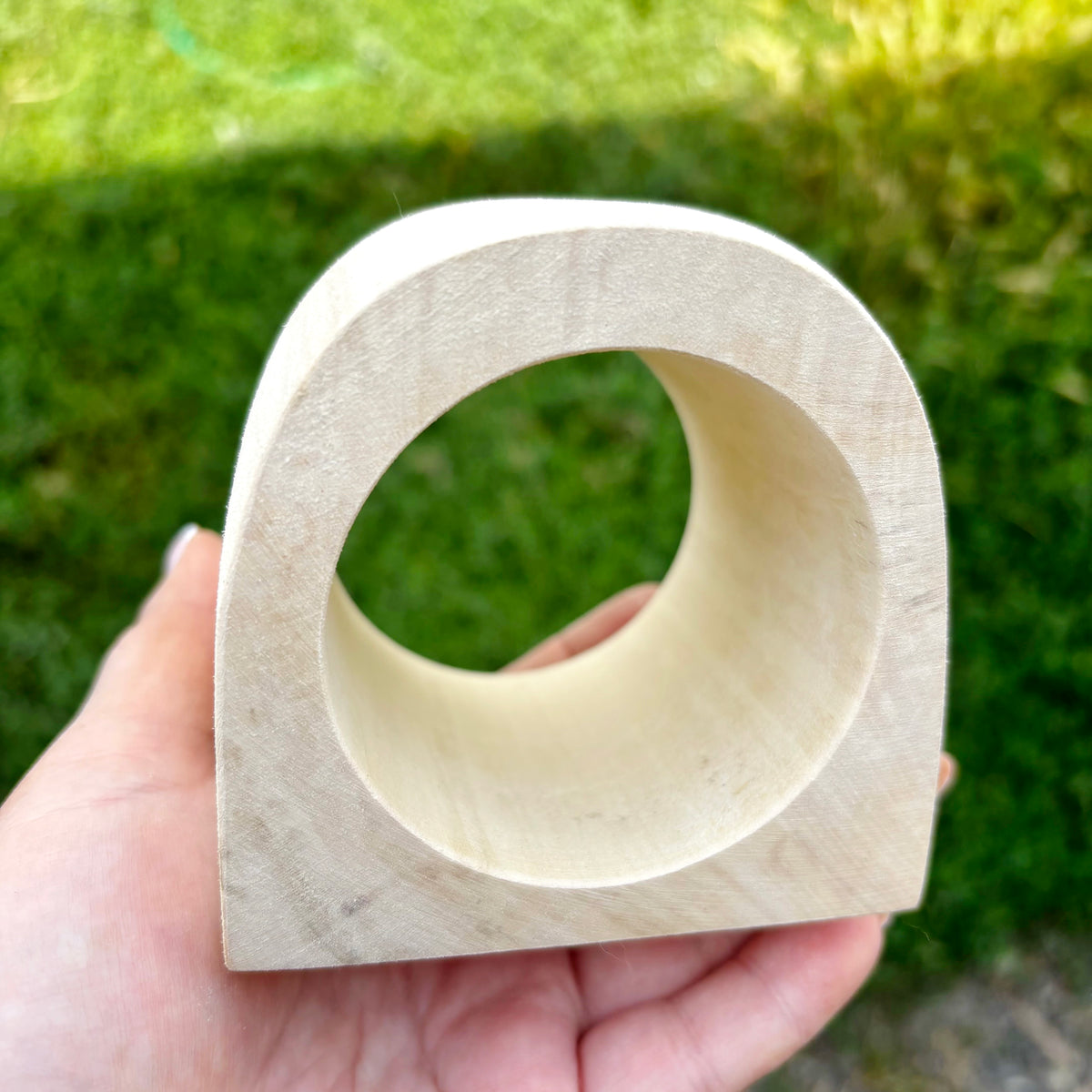 Unfinished Wooden Bangle Bracelet, Wide Linden Wood Cuff, DIY Paintable Bracelet Blank, Wood Jewelry Base for Decoupage