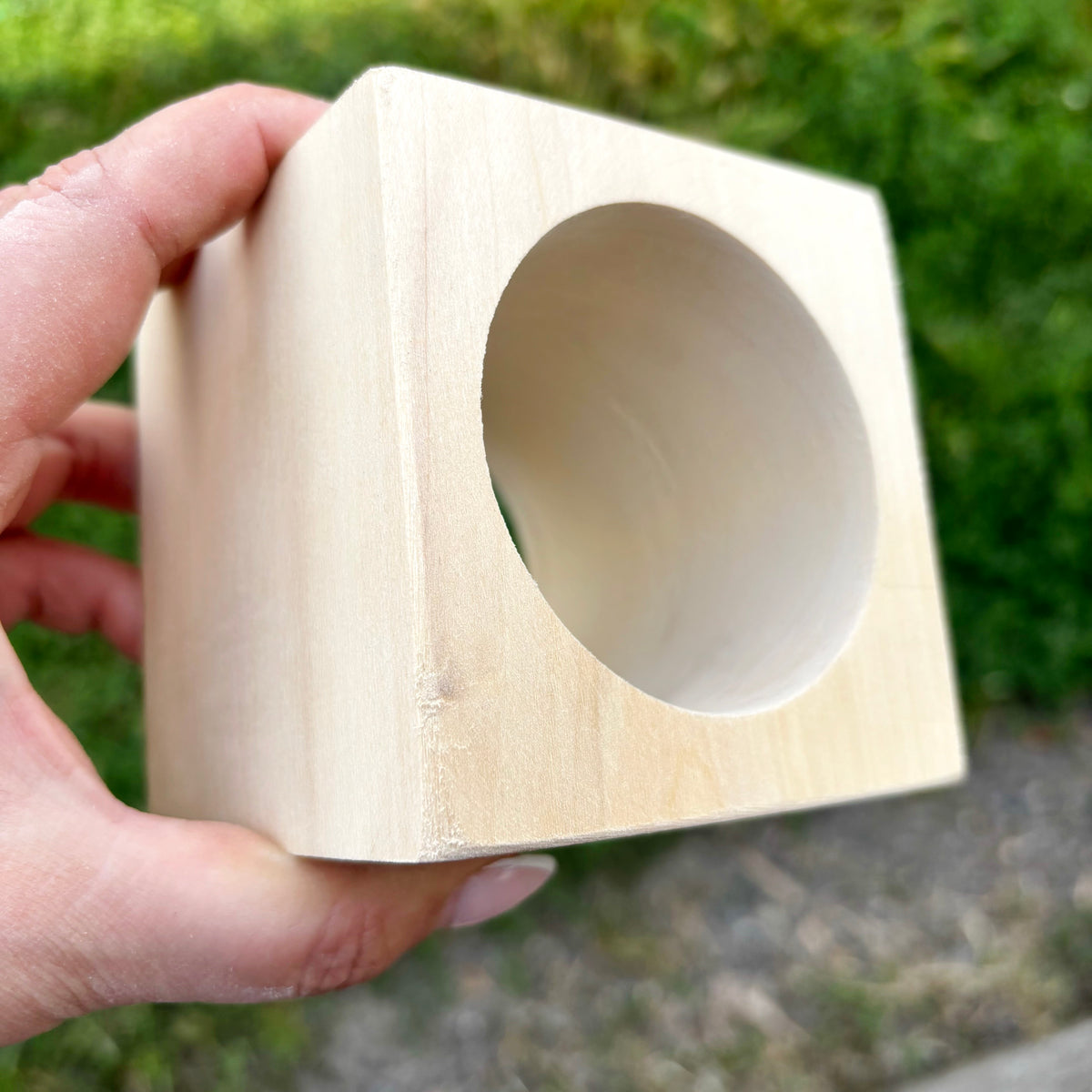 Wide Square Wooden Bangle Bracelet, Unfinished Linden Wood Cuff, DIY Paintable Bracelet Blank, Natural Wood Jewelry Base