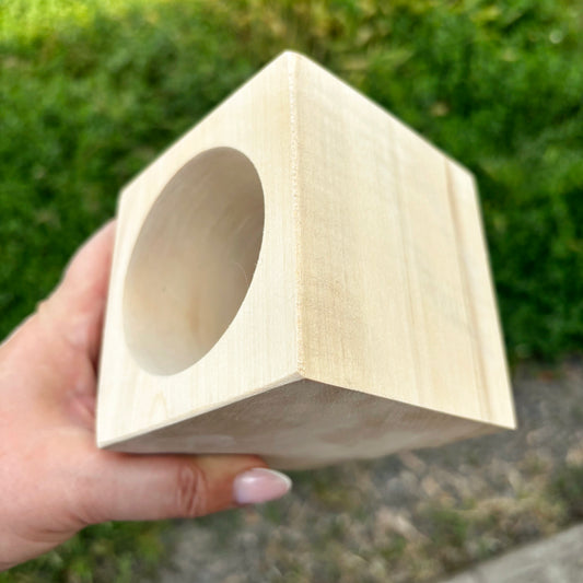 Wide Square Wooden Bangle Bracelet, Unfinished Linden Wood Cuff, DIY Paintable Bracelet Blank, Natural Wood Jewelry Base