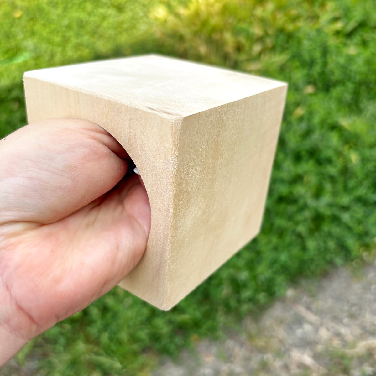 Wide Square Wooden Bangle Bracelet, Unfinished Linden Wood Cuff, DIY Paintable Bracelet Blank, Natural Wood Jewelry Base
