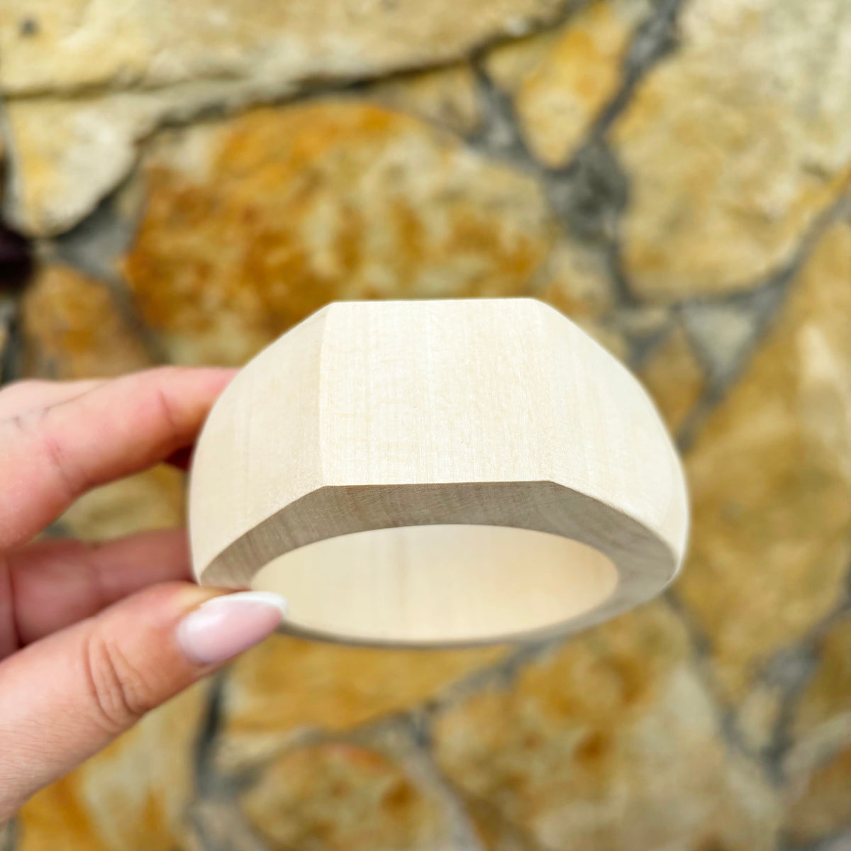 Unfinished Wooden Bangle Blank – Linden Wood Bracelet Base, 70mm Inner Diameter, Handmade DIY Cuff for Decoupage & Painting