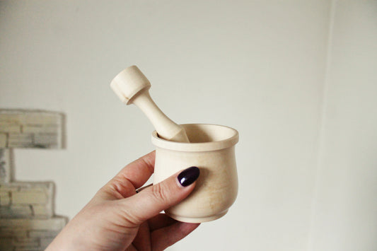 Wooden unfinished - Mortar & Pestle - 71 mm - 2.8 inches - unfinished wooden handmade - made of sycamore wood