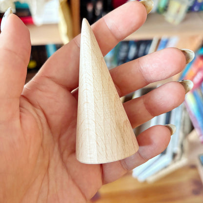 Large Wooden Cones 75x35 mm – Unfinished Beech Wood Craft Supplies, DIY Decor, Painting & Handmade Projects