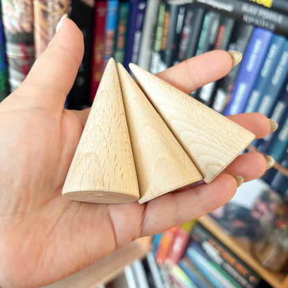 Large Wooden Cones 75x35 mm – Unfinished Beech Wood Craft Supplies, DIY Decor, Painting & Handmade Projects
