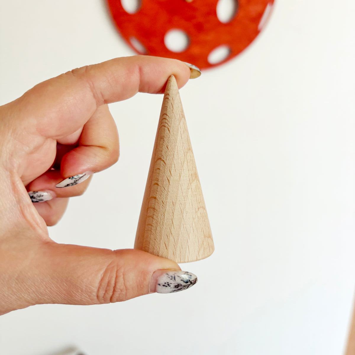 Large Wooden Cones 75x35 mm – Unfinished Beech Wood Craft Supplies, DIY Decor, Painting & Handmade Projects