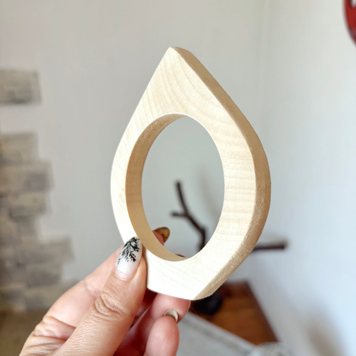 Unfinished Wooden Bangle Blank – Linden Wood Bracelet Base, 68mm Inner Diameter, DIY Cuff for Painting & Crafts - NE2
