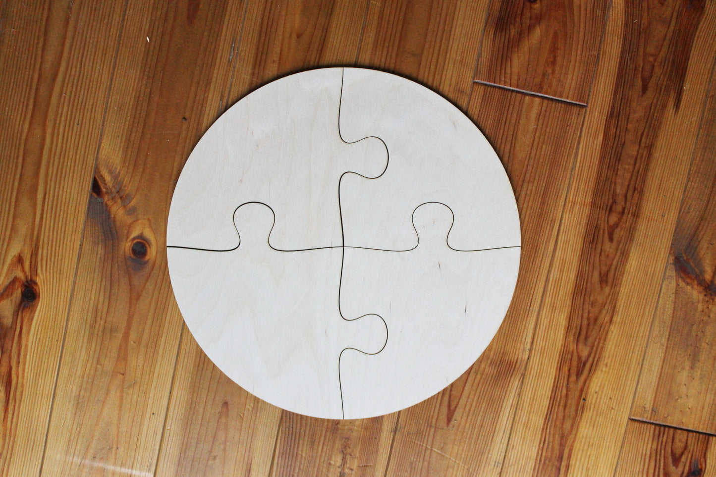 Big wooden decor round PUZZLE - 350x350 mm - 13.8 inches - Home Decor - DIY wall decor