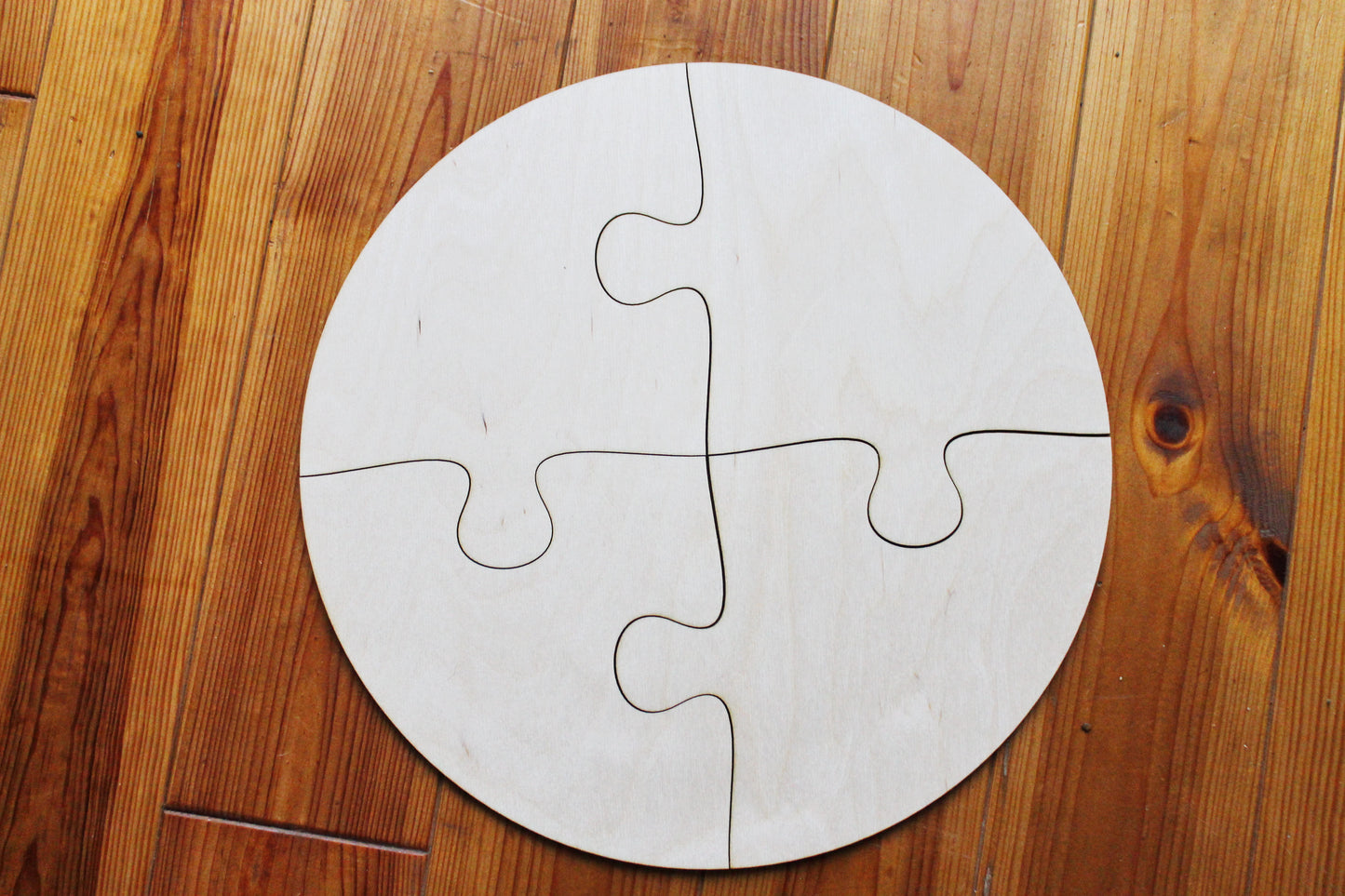 Big wooden decor round PUZZLE - 350x350 mm - 13.8 inches - Home Decor - DIY wall decor