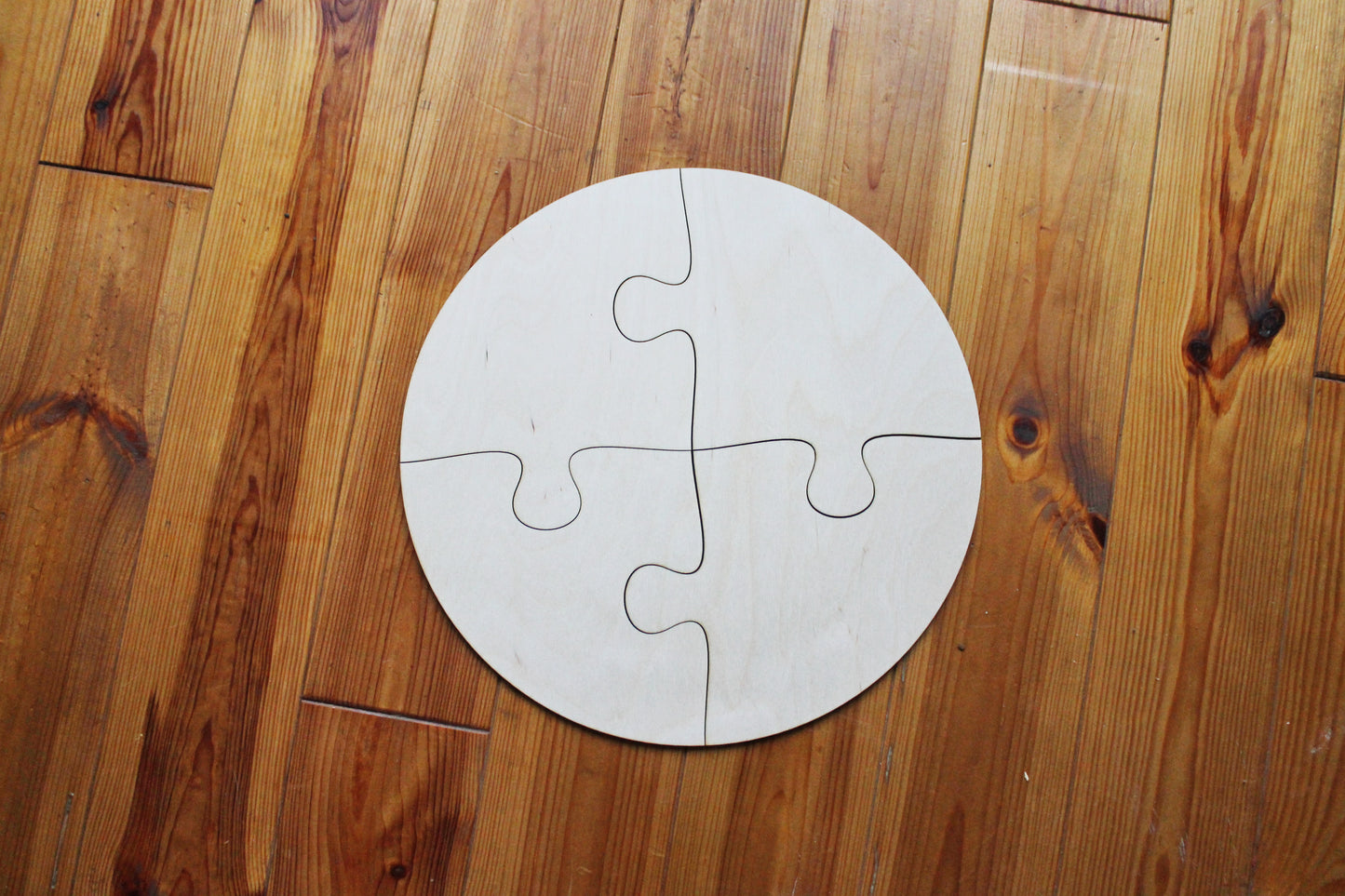 Big wooden decor round PUZZLE - 350x350 mm - 13.8 inches - Home Decor - DIY wall decor