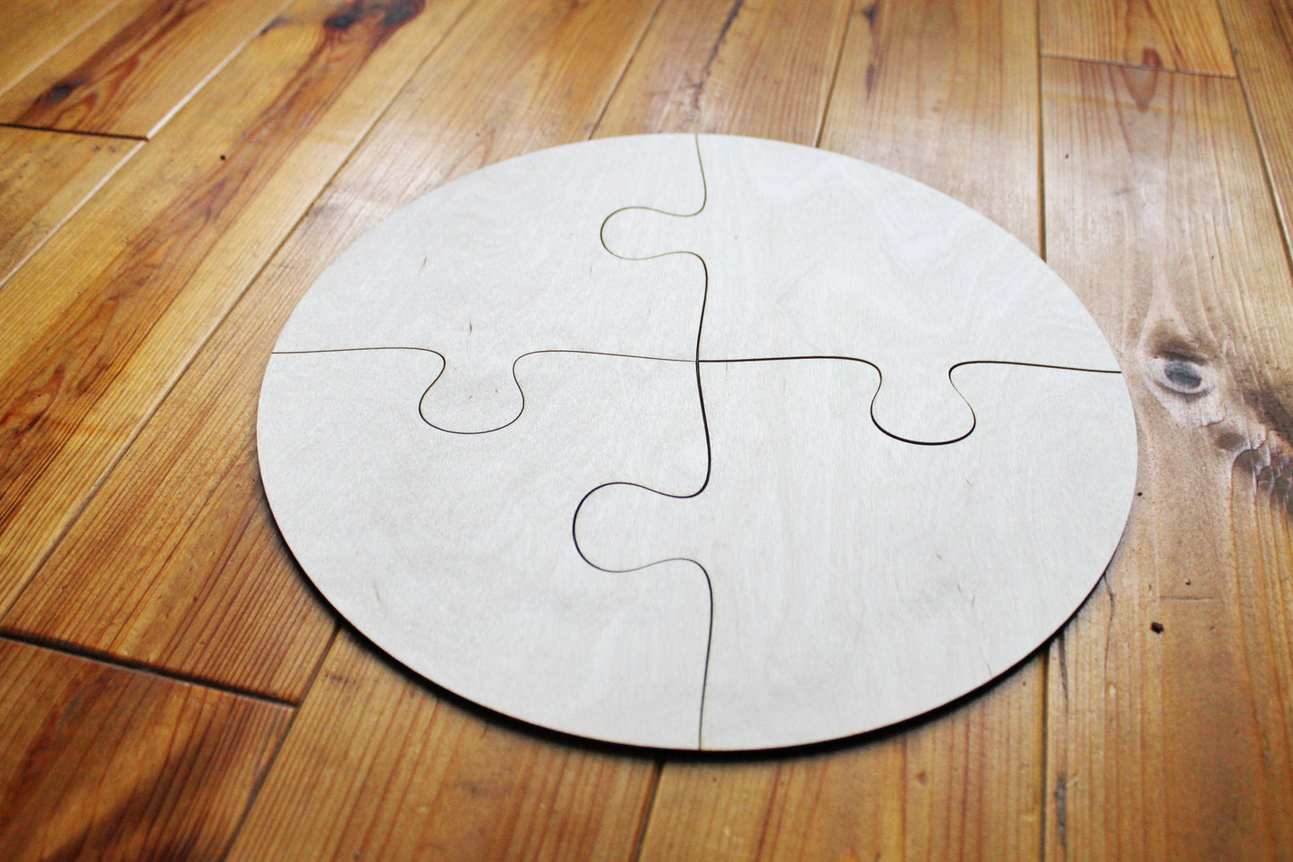 Big wooden decor round PUZZLE - 350x350 mm - 13.8 inches - Home Decor - DIY wall decor