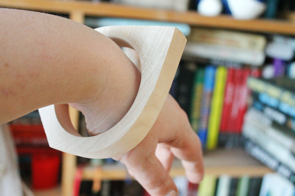 Unfinished Wooden Bangle Blank – Linden Wood Bracelet Base, 68mm Inner Diameter, DIY Cuff for Painting & Crafts - NE2