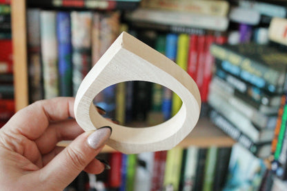 Unfinished Wooden Bangle Blank – Linden Wood Bracelet Base, 68mm Inner Diameter, DIY Cuff for Painting & Crafts - NE2