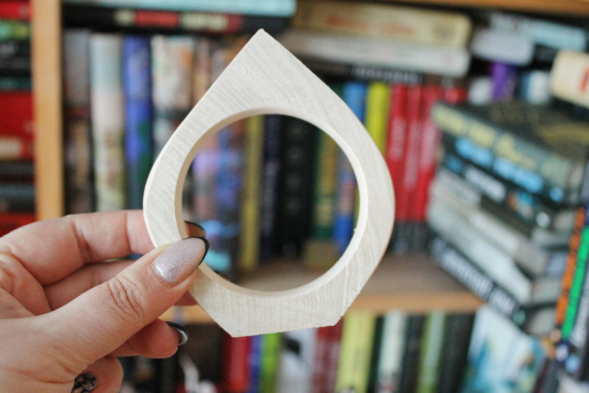 Unfinished Wooden Bangle Blank – Linden Wood Bracelet Base, 68mm Inner Diameter, DIY Cuff for Painting & Crafts - NE2