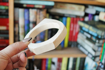 Unfinished Wooden Bangle Blank – Linden Wood Bracelet Base, 68mm Inner Diameter, DIY Cuff for Painting & Crafts - NE2