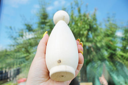 Unfinished Wooden Doll / Skittle – 8.1” Tall | DIY Beech Wood Figure - unfinished wooden skittle