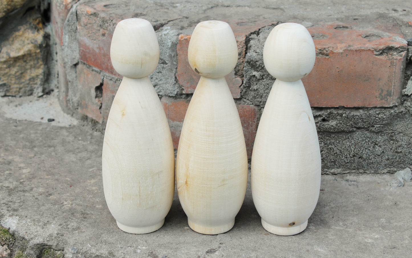 Unfinished Wooden Doll / Skittle – 8.1” Tall | DIY Beech Wood Figure - unfinished wooden skittle