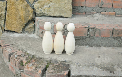 Unfinished Wooden Doll / Skittle – 8.1” Tall | DIY Beech Wood Figure - unfinished wooden skittle