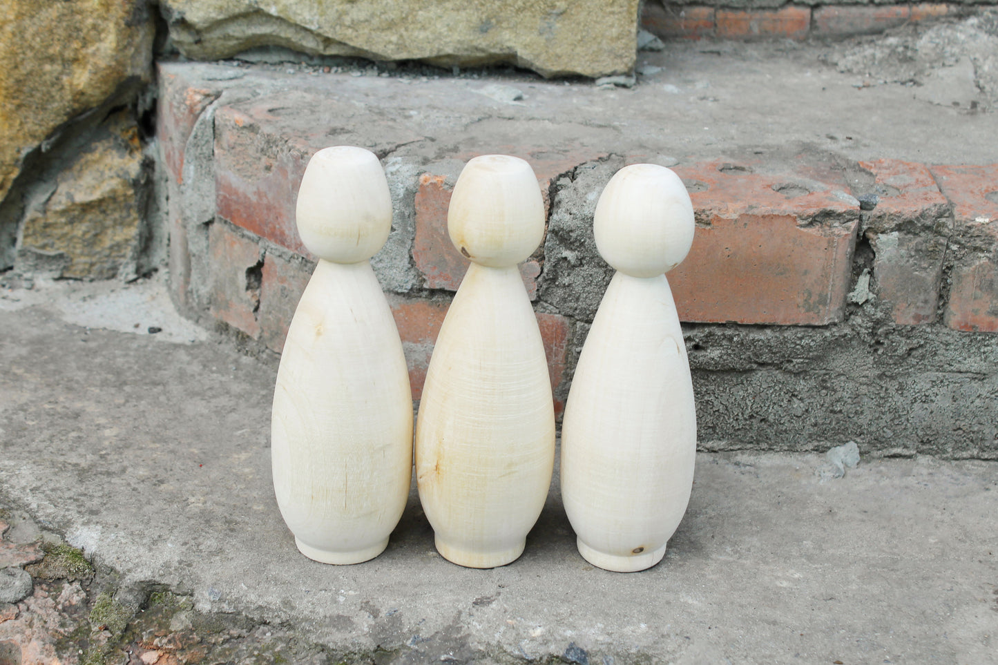 Unfinished Wooden Doll / Skittle – 8.1” Tall | DIY Beech Wood Figure - unfinished wooden skittle