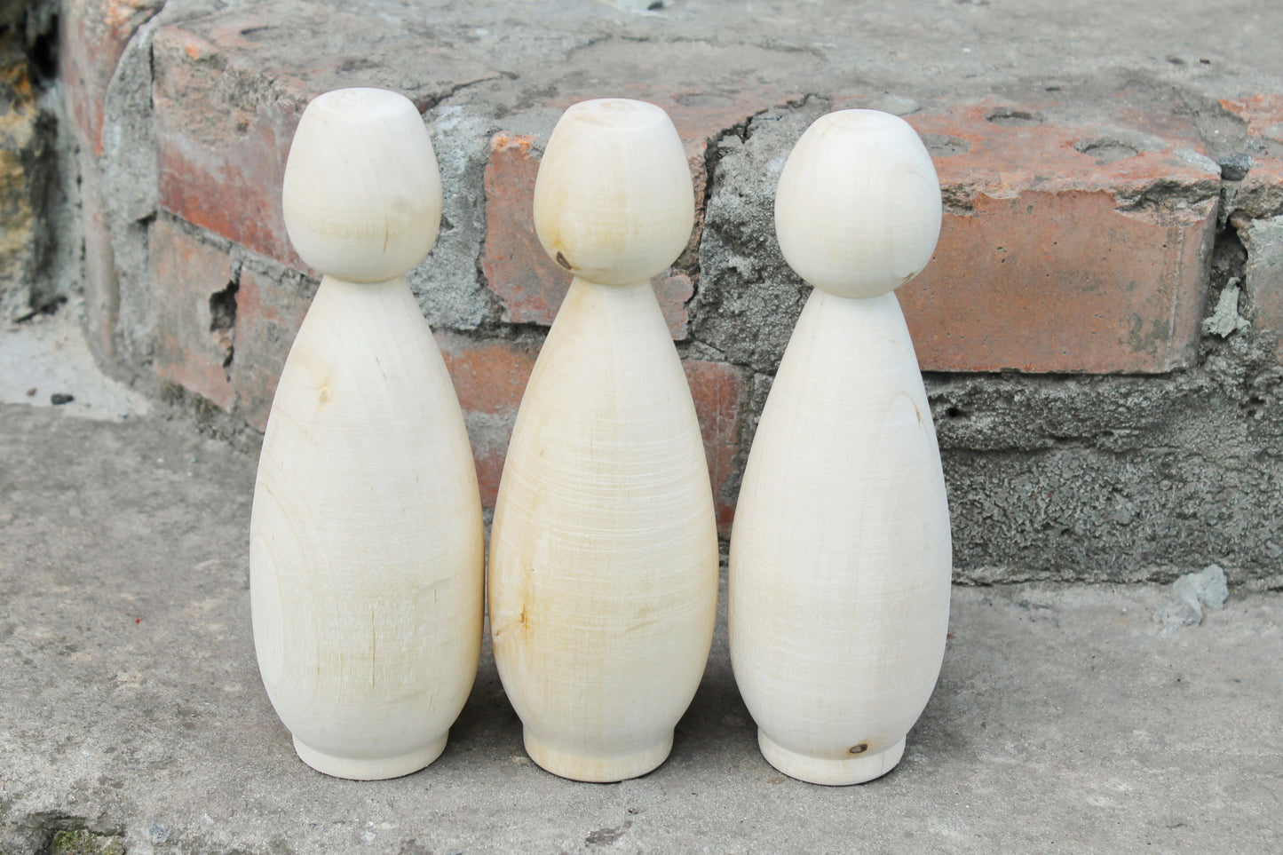 Unfinished Wooden Doll / Skittle – 8.1” Tall | DIY Beech Wood Figure - unfinished wooden skittle