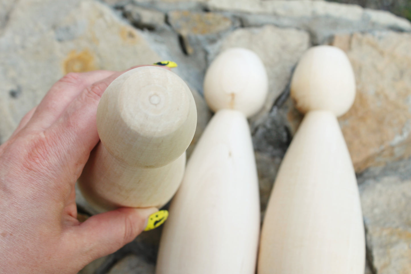 Unfinished Wooden Doll / Skittle – 8.1” Tall | DIY Beech Wood Figure - unfinished wooden skittle