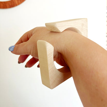 Handmade Wooden Bracelet from Natural Linden wood – Unique Eco Jewelry, Perfect Gift for Him or Her - 20 mm / 68 mm diameter - MA20