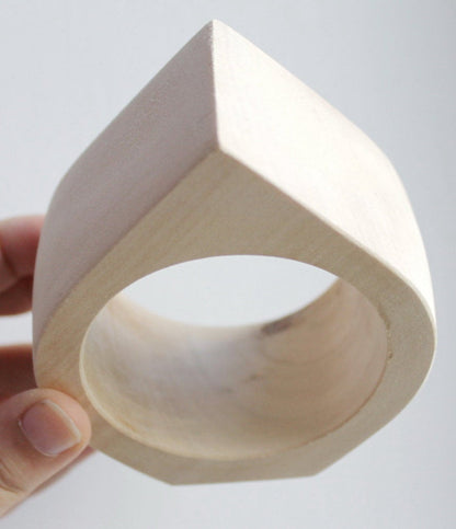Unfinished Wooden Bangle Blank – Linden Wood Bracelet Base, 68mm Inner Diameter, DIY Cuff for Painting & Crafts - NE2